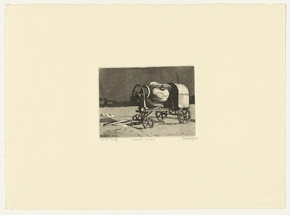 Artist: b'Dunlop, Brian.' | Title: b'Cement mixer' | Date: 1983 | Technique: b'etching and aquatint, printed in black ink, from one plate'
