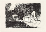 Artist: b'UNSWORTH, Ken' | Title: b'Villa des vergesseurs II' | Date: 1987 | Technique: b'transfer-lithograph, printed in black ink, from one stone'