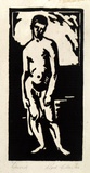 Artist: Clarke, Rod. | Title: David. | Date: (1955) | Technique: linocut, printed in black ink, from one block