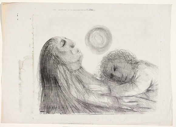 Artist: b'BOYD, Arthur' | Title: b'Sleeping Juliet.' | Date: 1960-70 | Technique: b'lithograph, printed in black ink, from one stone [or plate]' | Copyright: b'Reproduced with permission of Bundanon Trust'