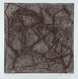 Artist: b'CHERRY, Chris' | Title: b'not titled [dark branching lines]' | Date: c.1982 | Technique: b'etching, printed in black ink from one plate'