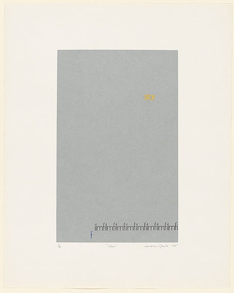 Title: b'Star' | Date: 1975 | Technique: b'screenprint, printed in colour, from four stencils'