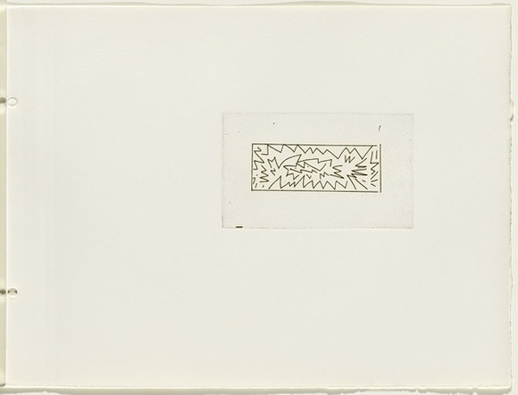 Artist: b'JACKS, Robert' | Title: b'not titled [abstract linear composition]. [leaf 29 : recto]' | Date: 1978 | Technique: b'etching, printed in black ink, from one plate'