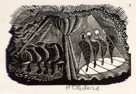 Artist: b'OGILVIE, Helen' | Title: b'To Professor Burnet.' | Date: (1953) | Technique: b'wood-engraving, printed in black ink, from one block'