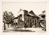 Artist: b'PLATT, Austin' | Title: b'Parkin College, Adelaide' | Date: 1936 | Technique: b'etching, printed in black ink, from one plate'