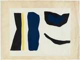 Artist: b'Dawson, Janet.' | Title: b'Stencil no.1.' | Date: 1963 | Technique: b'airbrush stencil, printed in colour, from multiple paper stencils' | Copyright: b'\xc2\xa9 Janet Dawson. Licensed by VISCOPY, Australia'