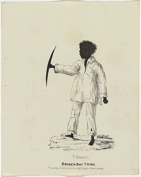 Artist: Fernyhough, William. | Title: Tommy, Broken Bay Tribe. | Date: 1836 | Technique: pen-lithograph, printed in black ink, from one zinc plate