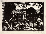 Artist: Taylor, John H. | Title: The house | Date: 1952 | Technique: linocut, printed in black ink, from one block