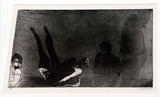 Artist: BALDESSIN, George | Title: (Four figures). | Date: 1965 | Technique: etching and aquatint, printed in black ink, from one plate