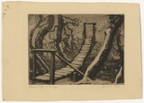 Artist: TRAILL, Jessie | Title: Little sheep bridge, winter | Date: 1939 | Technique: aquatint and etching, printed in black ink with plate-tone, from one plate