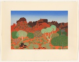 Artist: Newberry, Angela. | Title: Kings Canyon III. | Date: 1997 | Technique: screenprint, printed in colour, from twelve stencils