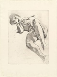 Artist: b'Dallwitz, David.' | Title: b'Nude.' | Date: 1986 | Technique: b'etching, printed in black ink, from one plate'