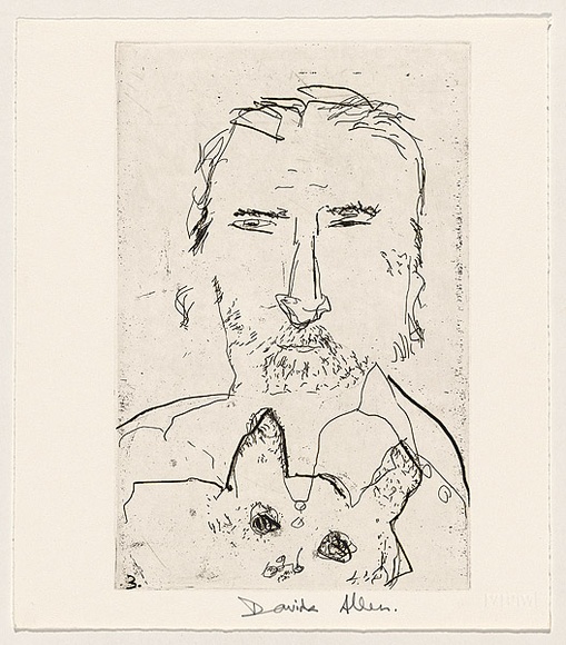 Title: b'Portrait of Neil Leveson III' | Date: 1992 | Technique: b'etching, printed in black ink, from one plate'