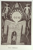 Artist: b'KARADADA, Ross' | Title: b'not titled #1.' | Date: 2000, October | Technique: b'etching, printd in black ink, from one plate'