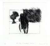 Artist: b'SHEARER, Mitzi' | Title: b'At the window (series 1)' | Date: 1978 | Technique: b'etching, printed in black ink, from one plate'