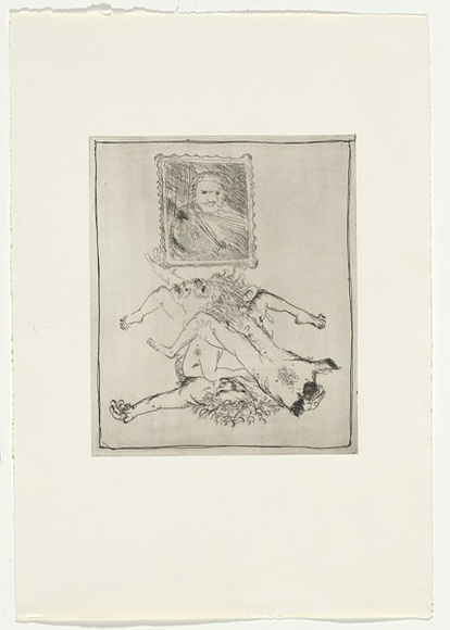 Artist: b'BOYD, Arthur' | Title: b'The ancestors.' | Date: 1970 | Technique: b'etching, printed in black ink, from one plate' | Copyright: b'Reproduced with permission of Bundanon Trust'