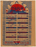 Artist: SYDNEY UNIVERSITY STUDENTS | Title: Peace Calendar 84 | Date: 1983 | Technique: screenprint, printed in colour, from two stencils