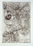 Artist: Henigan, Patrick. | Title: The Stigmata | Date: 1991, June | Technique: drypoint, printed in black ink, from one plate