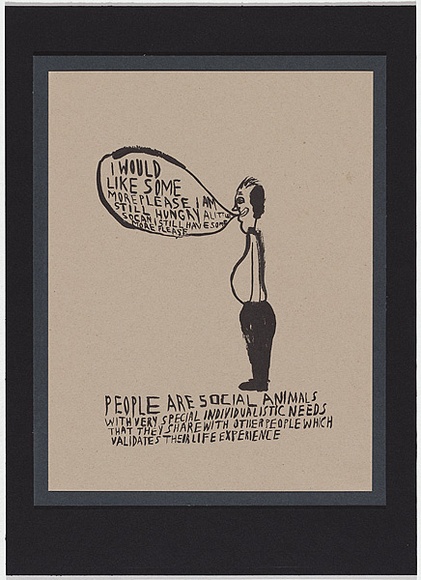 Artist: b'Johanson, Chris.' | Title: b'People are social animals' | Date: 2002 | Technique: b'offset lithograph'