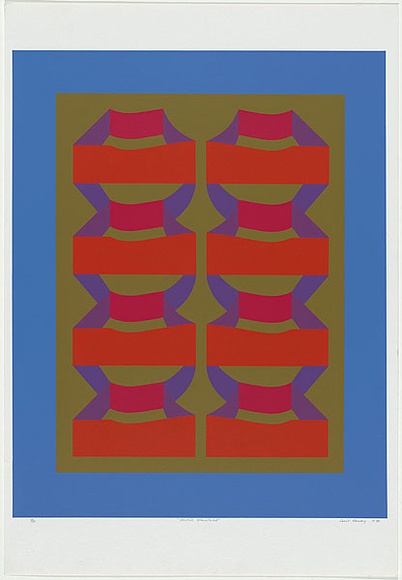 Artist: b'Hardy, Cecil.' | Title: b'Cantle structure' | Date: 1970 | Technique: b'screenprint, printed in colour, from five stencils'