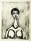 Artist: b'Grieve, Robert.' | Title: b'Head' | Date: 1957 | Technique: b'lithograph, printed in black ink, from one stone'