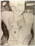 Artist: b'Furlonger, Joe.' | Title: b'Bather' | Date: 1989 | Technique: b'drypoint, printed in black ink, from one plate'