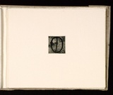 Artist: b'Mann, Gillian.' | Title: b'(Divided oval shape).' | Date: 1981 | Technique: b'etching, printed in black ink, from one plate'