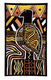 Artist: b'TIMAEPATUA, Bonaventure' | Title: b'Tokampiri' | Date: 1988 | Technique: b'screenprint, printed in black ink, from one stencil; hand-coloured'