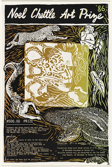 Artist: b'Fieldsend, Jan.' | Title: b'Noel Chettle Art Prize [1986]' | Date: 1986 | Technique: b'screenprint, printed in colour, from two stencils'