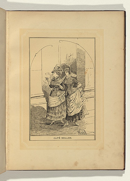 Artist: b'Whitelocke, Nelson P.' | Title: b'Cafe belles.' | Date: 1885 | Technique: b'lithograph, printed in colour, from two stones'