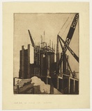 Artist: Hilder, Bim. | Title: The moderne pyramid. | Date: c.1930 | Technique: etching and aquatint, printed in black ink, from one plate
