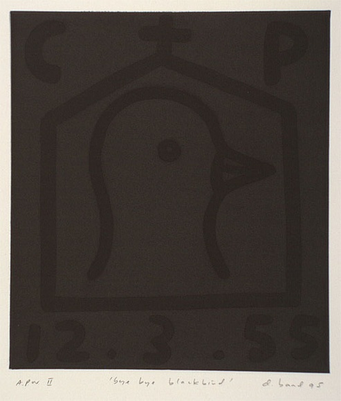 Artist: b'Band, David.' | Title: b'Bye bye Blackbird' | Date: 1995, September - October | Technique: b'aquatint, printed in black ink, from one plate'