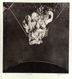 Artist: b'Moynihan, Danny.' | Title: b'Carousel' | Date: c.1968 | Technique: b'etching, printed in black ink, from one plate'