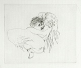 Artist: BOYD, Arthur | Title: Icarus falling. | Date: 1971 | Technique: etching, printed in black ink, from one plate | Copyright: Reproduced with permission of Bundanon Trust