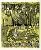 Artist: b'HANRAHAN, Barbara' | Title: b'Dream people' | Date: 1975 | Technique: b'etching, printed in colour from one plate'