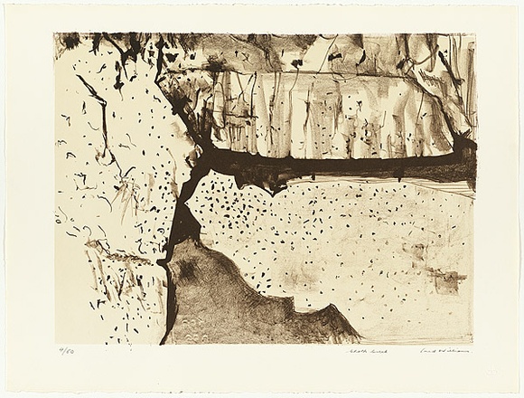 Artist: b'WILLIAMS, Fred' | Title: b'Chalk Creek' | Date: 1977-78 | Technique: b'lithograph, printed in colour, from two zinc plates' | Copyright: b'\xc2\xa9 Fred Williams Estate'