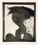 Artist: b'BALDESSIN, George' | Title: b'Portrait I.' | Date: 1965 | Technique: b'etching and aquatint, printed in black ink, from one plate'