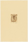 Artist: OLSEN, John | Title: Monkeys | Date: 1990 | Technique: etching and aquatint, printed in brown ink with plate-tone, from one plate | Copyright: © John Olsen. Licensed by VISCOPY, Australia