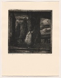 Artist: AMOR, Rick | Title: The pillar. | Date: 1991 | Technique: etching, printed in colour, from two plates