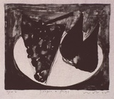 Artist: b'Lincoln, Kevin.' | Title: b'Grapes and figs' | Date: 1995, November | Technique: b'lithograph, printed in black ink, from one stone'