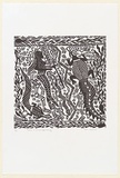 Artist: WILFRED, Rex | Title: Baru and Kilirringkilirring | Date: c.2001 | Technique: linocut, printed in black ink, from one block