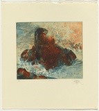 Title: b'Canal Rocks, Western Australia' | Date: 1989 | Technique: b'etching, printed in blue and orange ink, from one plate'
