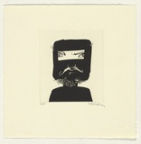 Artist: b'Law, Roger.' | Title: b'Not titled [self portrait as Ned Kelly].' | Date: 2005 | Technique: b'etching and aquatint, printed in black ink, from one plate'