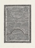 Artist: b'Cherel, Kumanjayi (Butcher).' | Title: b'Galaroo III [Rainbow serpent III]' | Date: 1998 | Technique: b'linocut, printed in black ink, from one block'
