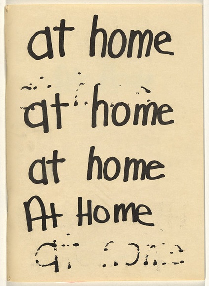 Artist: b'Ramsay, Bob.' | Title: b'At home..' | Date: (1979) | Technique: b'offset-lithograph, printed in black ink'