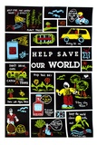 Artist: b'THOI' | Title: b'Help save our world' | Technique: b'screenprint, printed in colour, from four stencils'