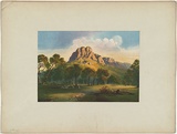 Artist: b'Chevalier, Nicholas.' | Title: b'Mount Sturgeon, Western district' | Date: 1864 | Technique: b'lithograph, printed in colour, from multiple stones'