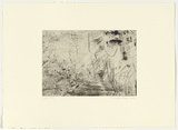 Artist: PARR, Mike | Title: Gun into vanishing point 19 | Date: 1988-89 | Technique: drypoint and foul biting, printed in black ink, from one copper plate