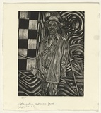 Artist: b'Gittoes, George.' | Title: b'A dragon in the furnace' | Date: 1991 | Technique: b'etching, printed in black ink, from one plate'