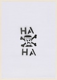 Artist: HAHA, | Title: HaHa skull n' bones. | Date: 2004 | Technique: stencil, printed in black ink, from one stencil